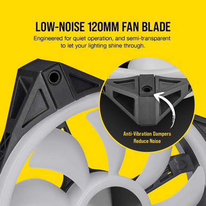QL Series, Ql120 RGB, 120Mm RGB LED Fan, Triple Pack with Lighting Node Core